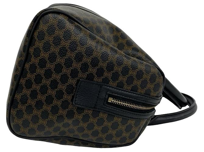 Céline Borsa Boston Celine Macadam Blazon Pattern Triomphe in pelle Marrone - vista 6