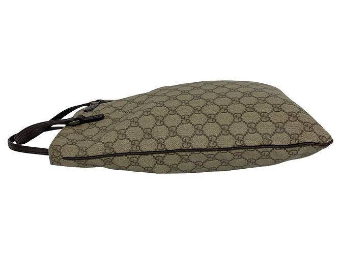 Mini borsa tote Gucci GG Supreme in pelle Marrone - vista 5