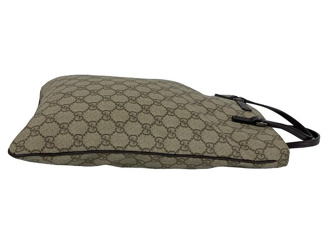 Mini borsa tote Gucci GG Supreme in pelle Marrone - vista 6