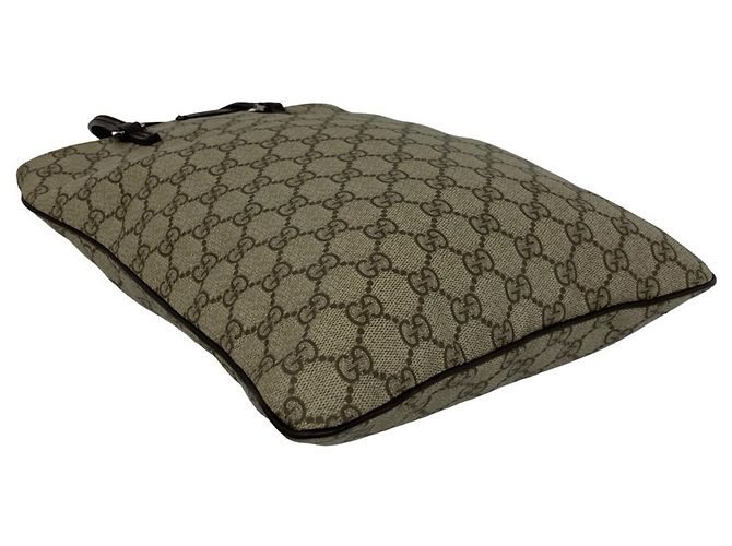 Mini borsa tote Gucci GG Supreme in pelle Marrone - vista 7