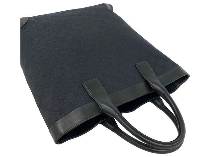 Gucci Tote Bag aus Canvas und Leder mit GG-Logo-Muster - Ansicht 4