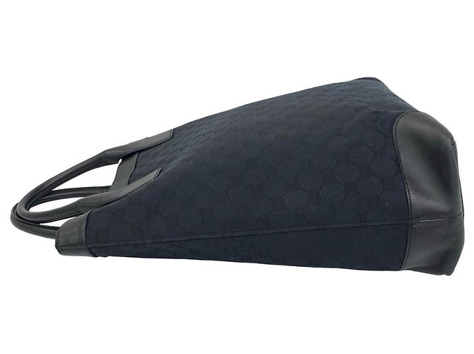 Gucci Tote Bag aus Canvas und Leder mit GG-Logo-Muster - Ansicht 5