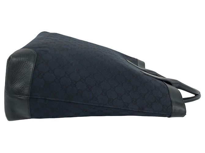 Gucci Tote Bag aus Canvas und Leder mit GG-Logo-Muster - Ansicht 6