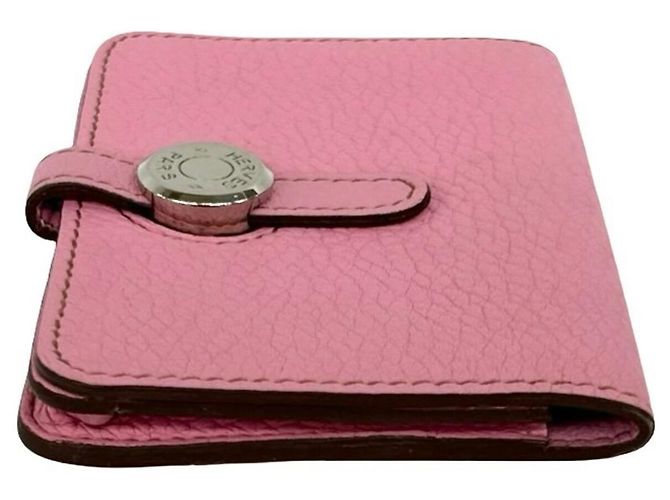 Hermès Monedero Hermes Dogon Compact en Rosa - vista 4