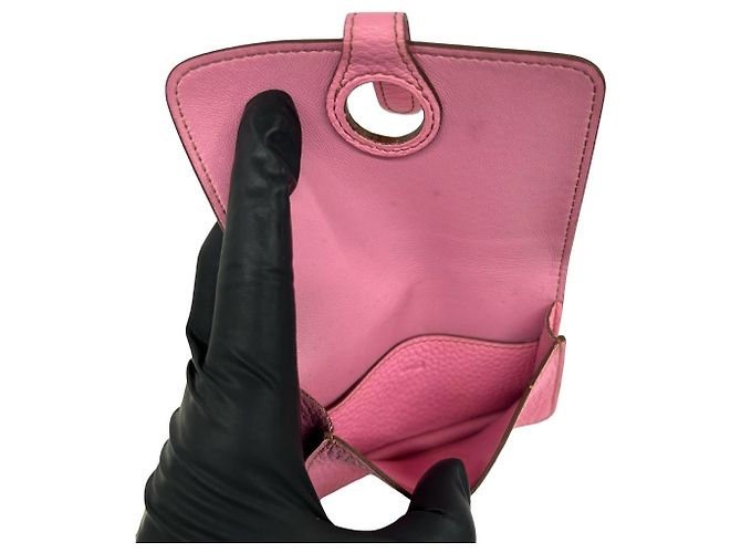 Hermès Monedero Hermes Dogon Compact en Rosa - vista 8