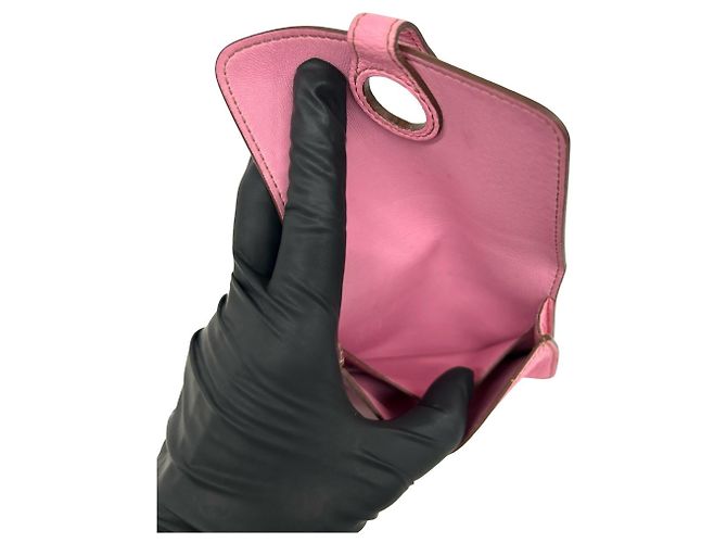 Hermès Monedero Hermes Dogon Compact en Rosa - vista 9