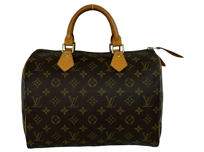 Borsa a mano Louis Vuitton Speedy 30 Monogram in pelle Marrone - vista 3
