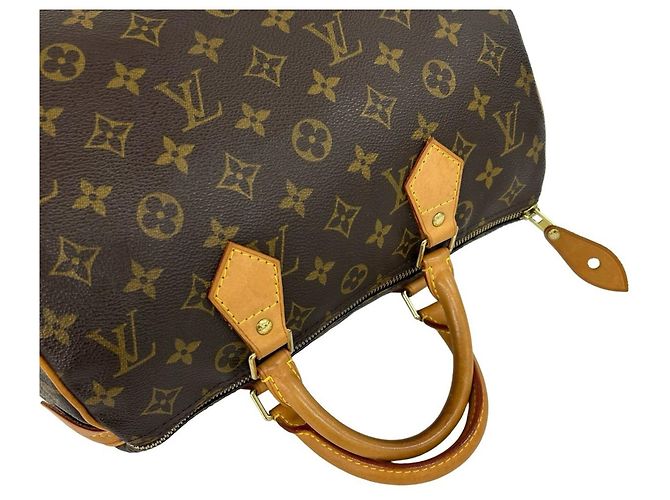 Borsa a mano Louis Vuitton Speedy 30 Monogram in pelle Marrone - vista 4