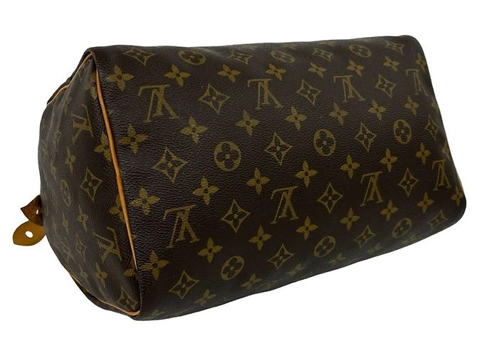 Borsa a mano Louis Vuitton Speedy 30 Monogram in pelle Marrone - vista 7