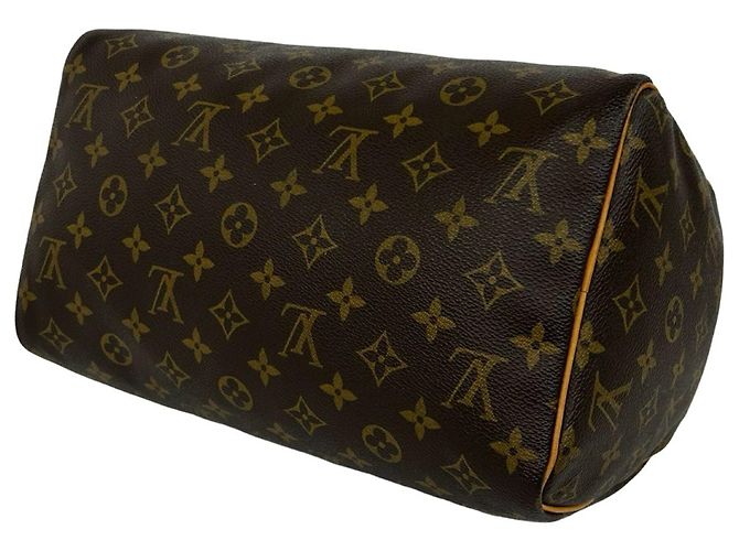 Borsa a mano Louis Vuitton Speedy 30 Monogram in pelle Marrone - vista 8