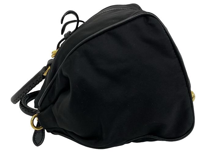 Tote Prada Schultertasche aus Tessuto-Nylon und Leder Schwarz - Ansicht 5