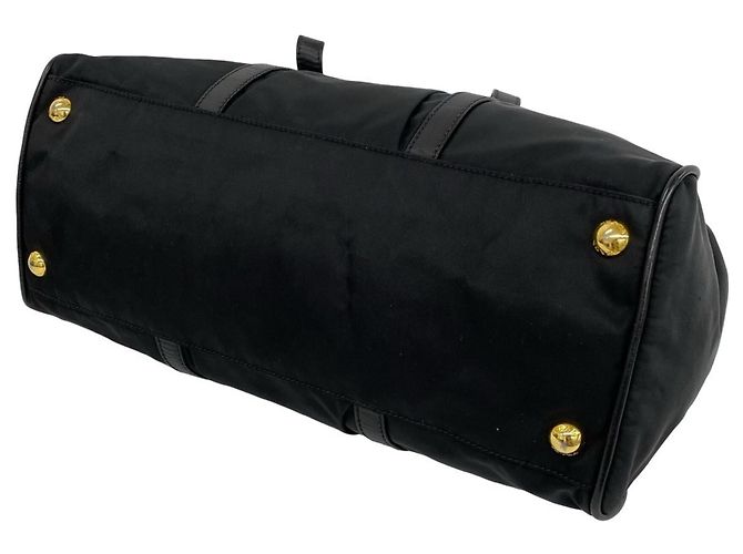 Tote Prada Schultertasche aus Tessuto-Nylon und Leder Schwarz - Ansicht 8