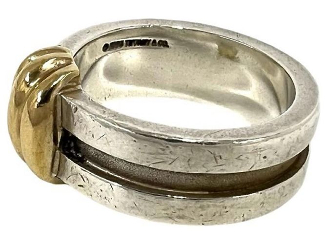Tiffany & Co. Tiffany Grooved Width Ring Silber Golden - Ansicht 4