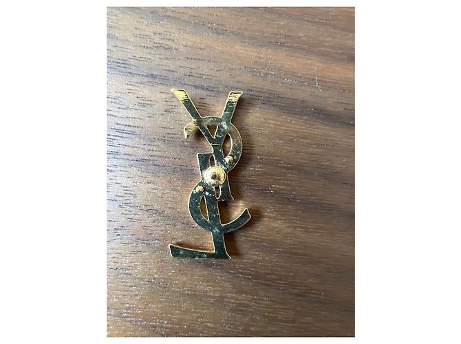 Yves Saint Laurent YSL Monogram Spilla Oro D'oro - vista 2