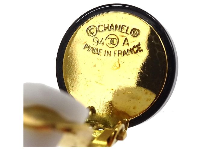Orecchini Chanel CC Logo pendenti in perle artificiali e placcato oro D'oro - vista 4
