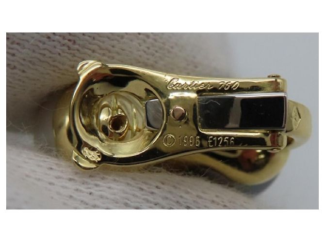 Cartier Perlen- und Diamantohrringe Weiß - Ansicht 3