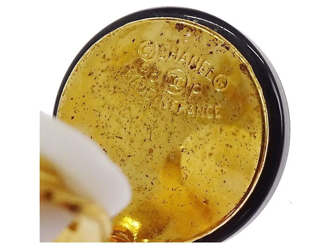 Orecchini Chanel CC Logo pendenti in perle artificiali e placcati oro D'oro - vista 5