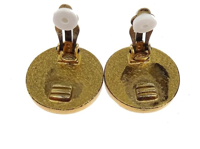 Chanel CC Round Clip-On Metal D'oro - vista 4
