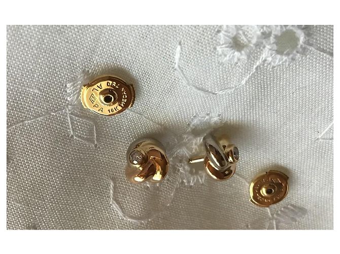 Cartier Trinity Ohrringe mit Diamanten Silber Weiß Golden - Ansicht 3