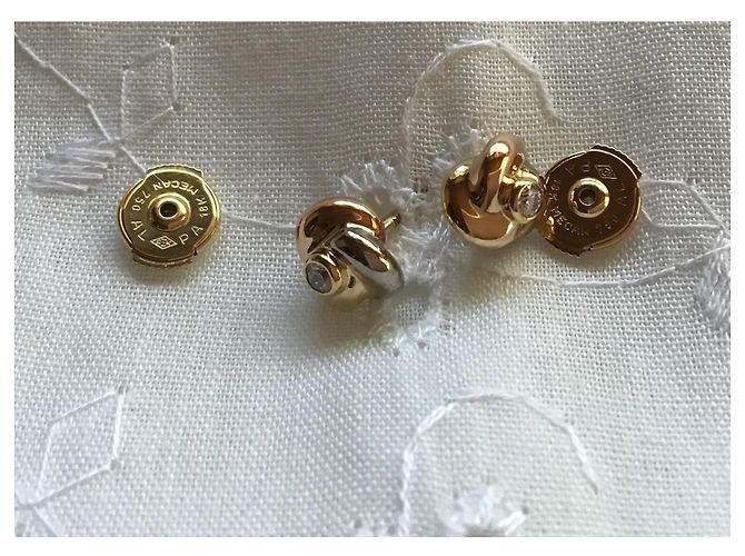 Cartier Trinity Ohrringe mit Diamanten Silber Weiß Golden - Ansicht 6