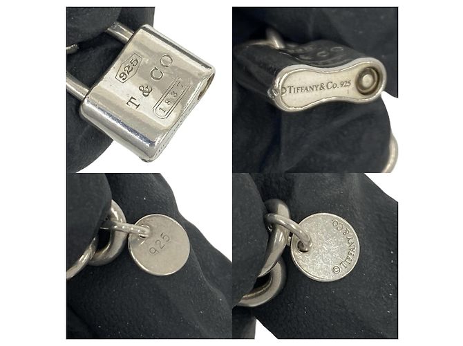 Tiffany & Co Bracciale a catena con ciondolo Lock Tiffany Vintage Argento - vista 3