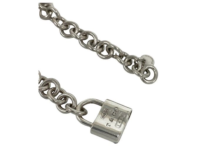 Tiffany & Co Bracciale a catena con ciondolo Lock Tiffany Vintage Argento - vista 4