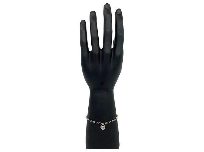 Bracciale a catena con ciondolo a cuore e lucchetto in argento Tiffany & Co. - vista 2