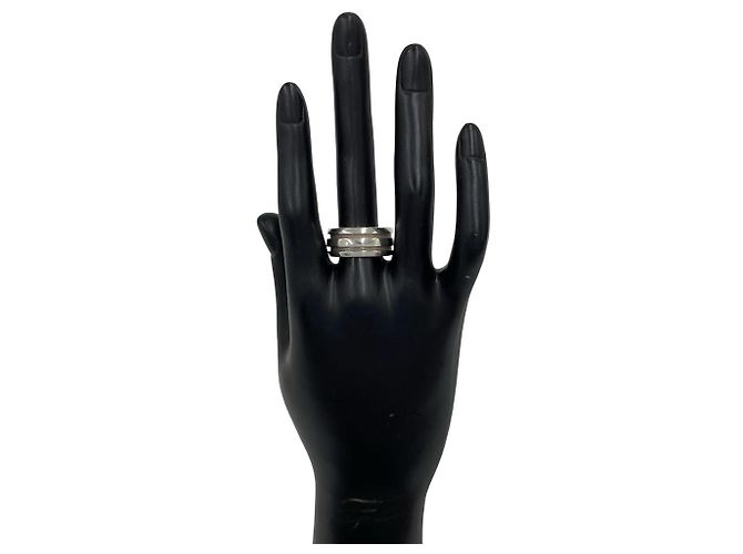 Tiffany & Co Anel Tiffany Vintage Grooved Double Line Prata - vista 2