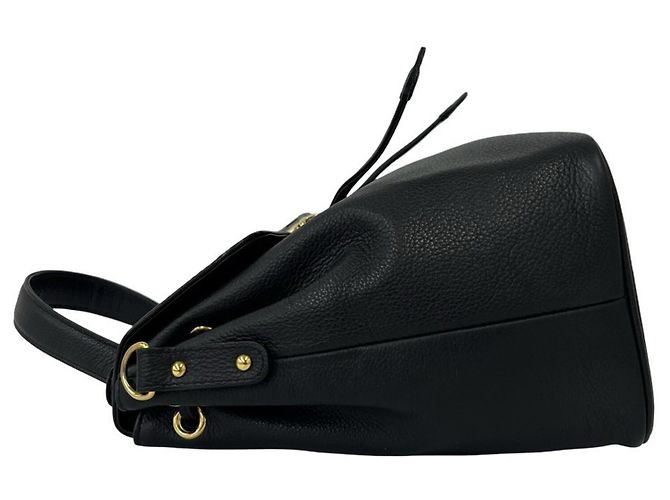 Borsa a tracolla in pelle con logo traforato Yves Saint Laurent Nero - vista 5