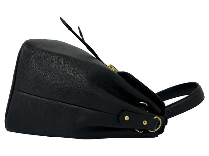 Borsa a tracolla in pelle con logo traforato Yves Saint Laurent Nero - vista 6