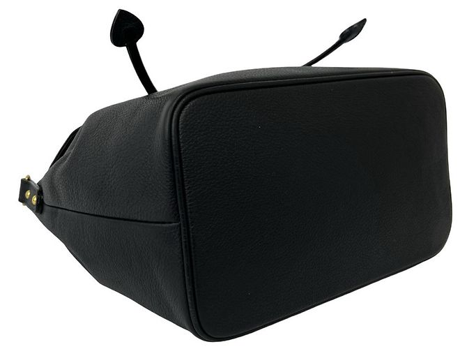 Borsa a tracolla in pelle con logo traforato Yves Saint Laurent Nero - vista 7