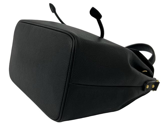 Borsa a tracolla in pelle con logo traforato Yves Saint Laurent Nero - vista 8