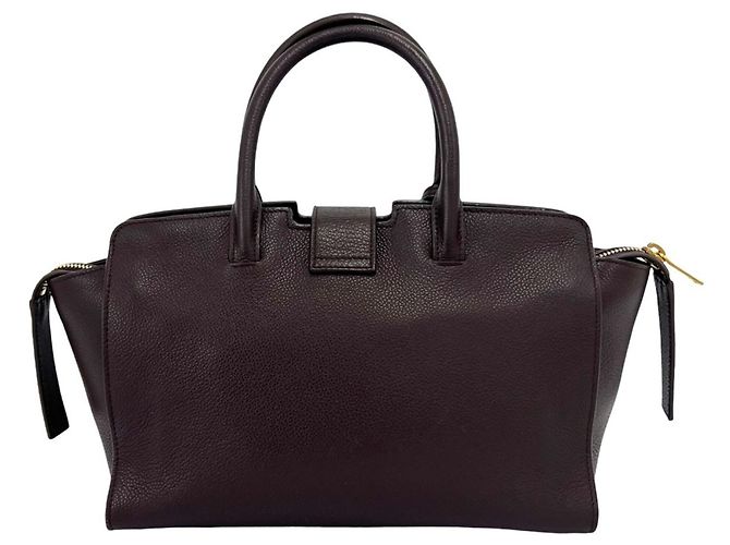 Borsa Saint Laurent Downtown Baby Cabas Marrone - vista 3