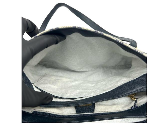 Borsa Gucci Vintage GG Logo Navy Blu navy - vista 10