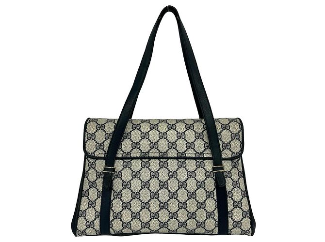 Borsa Gucci Vintage GG Logo Navy Blu navy - vista 3