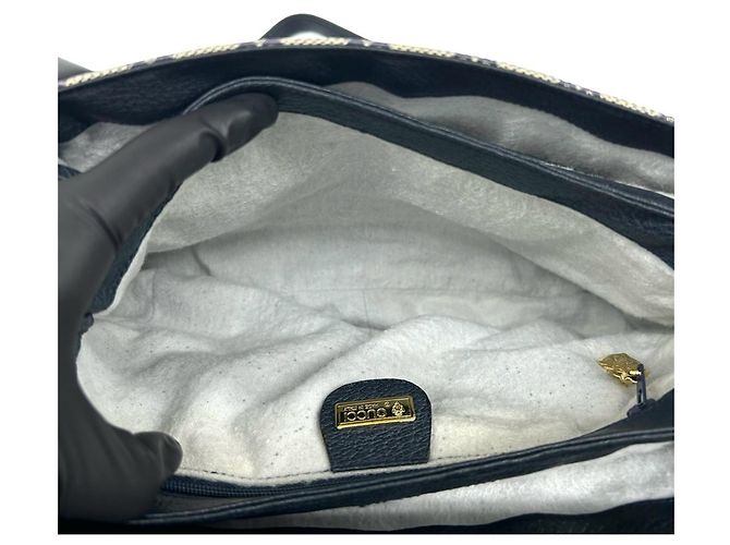 Borsa Gucci Vintage GG Logo Navy Blu navy - vista 9