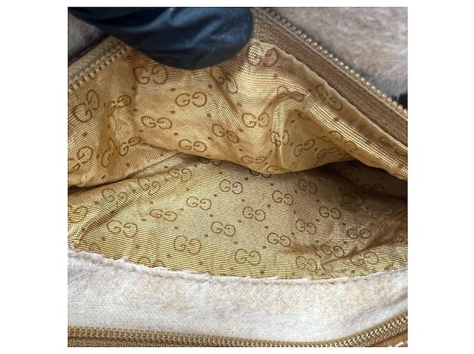 Borsa a tracolla mini Gucci in pelle marrone con motivo Micro GG Logo - vista 10