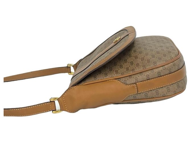 Borsa a tracolla mini Gucci in pelle marrone con motivo Micro GG Logo - vista 5