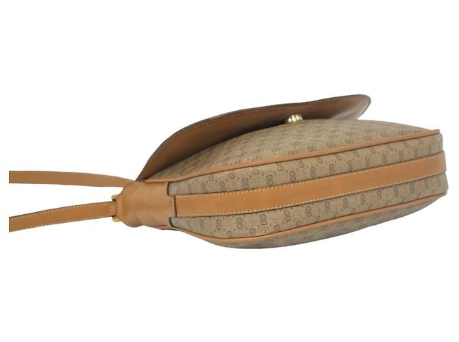 Borsa a tracolla mini Gucci in pelle marrone con motivo Micro GG Logo - vista 7