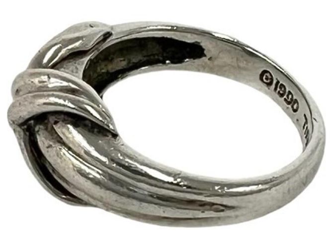Tiffany & Co Anello Tiffany Vintage Signature Cross Ring Argento - vista 4