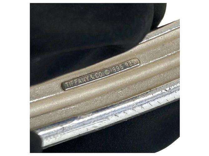 Tiffany & Co Bracciale Rigido Tiffany Vintage Grooved Cuff in Argento Sterling - vista 3