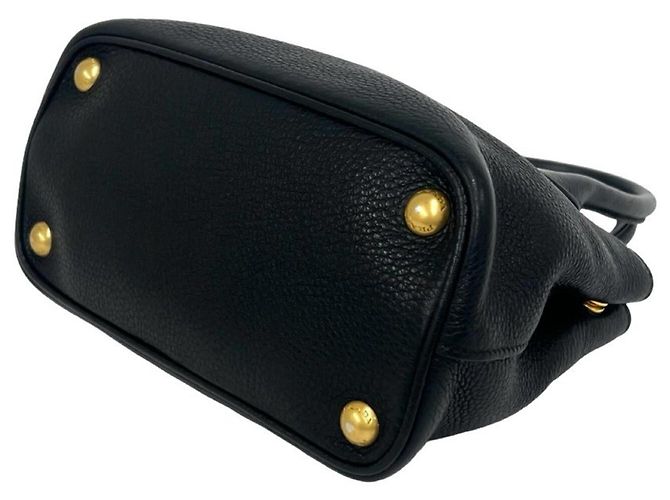 Tote Prada Logo Hardware Leder 3-Wege Schultertasche Schwarz - Ansicht 8
