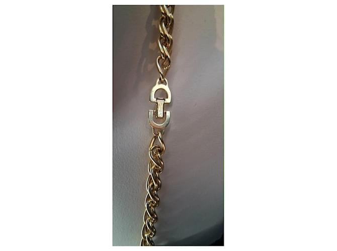 Christian Dior Collar largo de metal dorado y perlas - vista 8