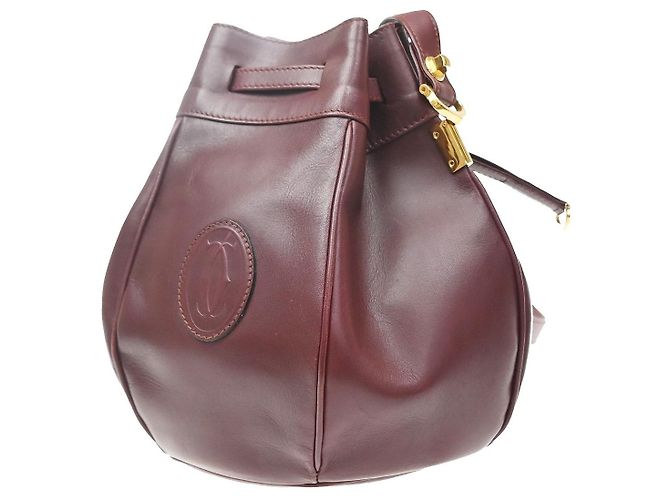 Cartier Must de cartier Leather Bordò - vista 4