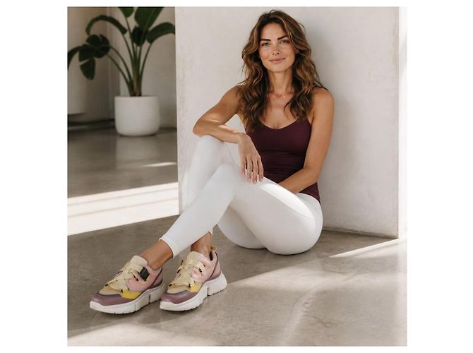 Sapatilhas baixas chunky multicoloridas CHLOÉ Sonnie EU 38 Caixa Marrom Rosa Bege Amarelo - vista 5