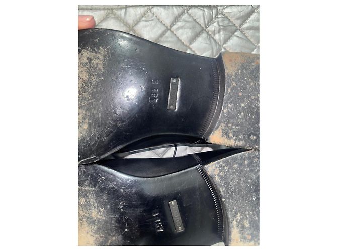Gucci Schwarze Leder-Schnürschuhe - Ansicht 8