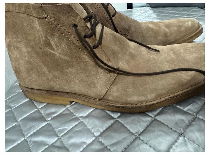 Stivaletti in camoscio Gucci Marrone - vista 8