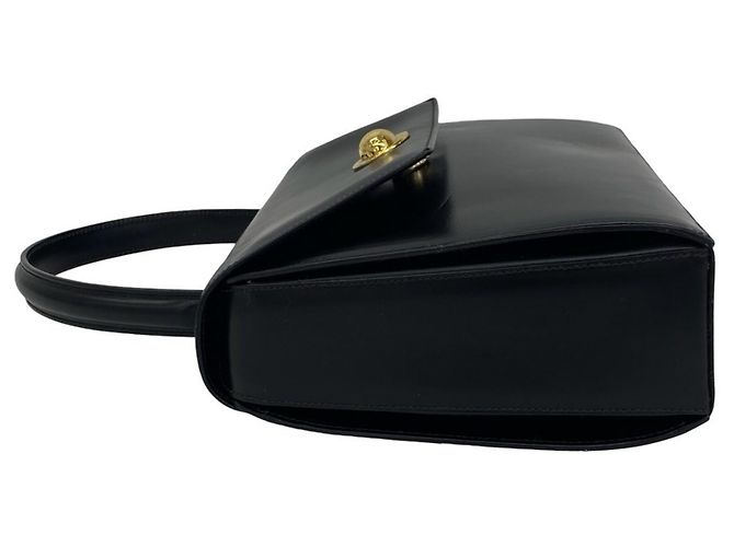 Céline Bolsa de mão Celine Vintage Starball em couro de bezerro com ferragens Preto - vista 5
