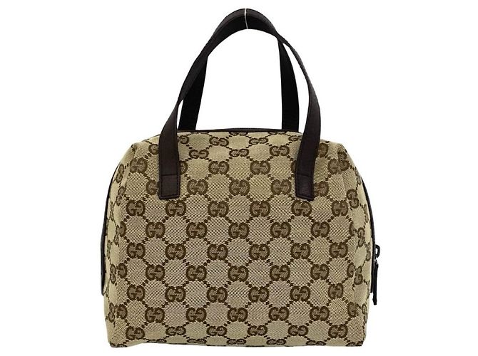 Borsa Gucci in tela GG e pelle Marrone - vista 3