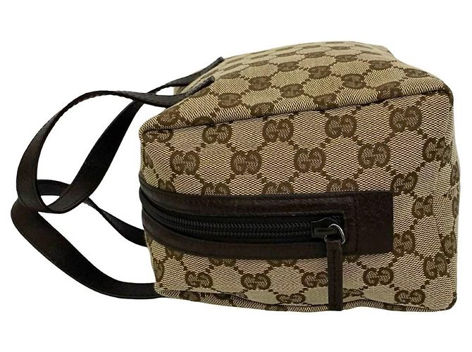 Borsa Gucci in tela GG e pelle Marrone - vista 5